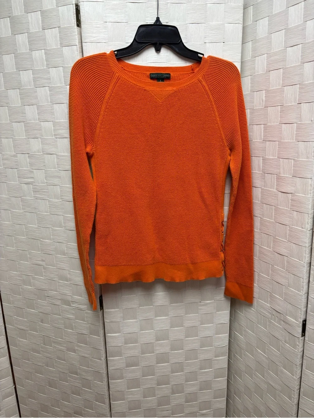 Lauren Jeans Co. Orange Knit Crewneck Sweater - Women Small